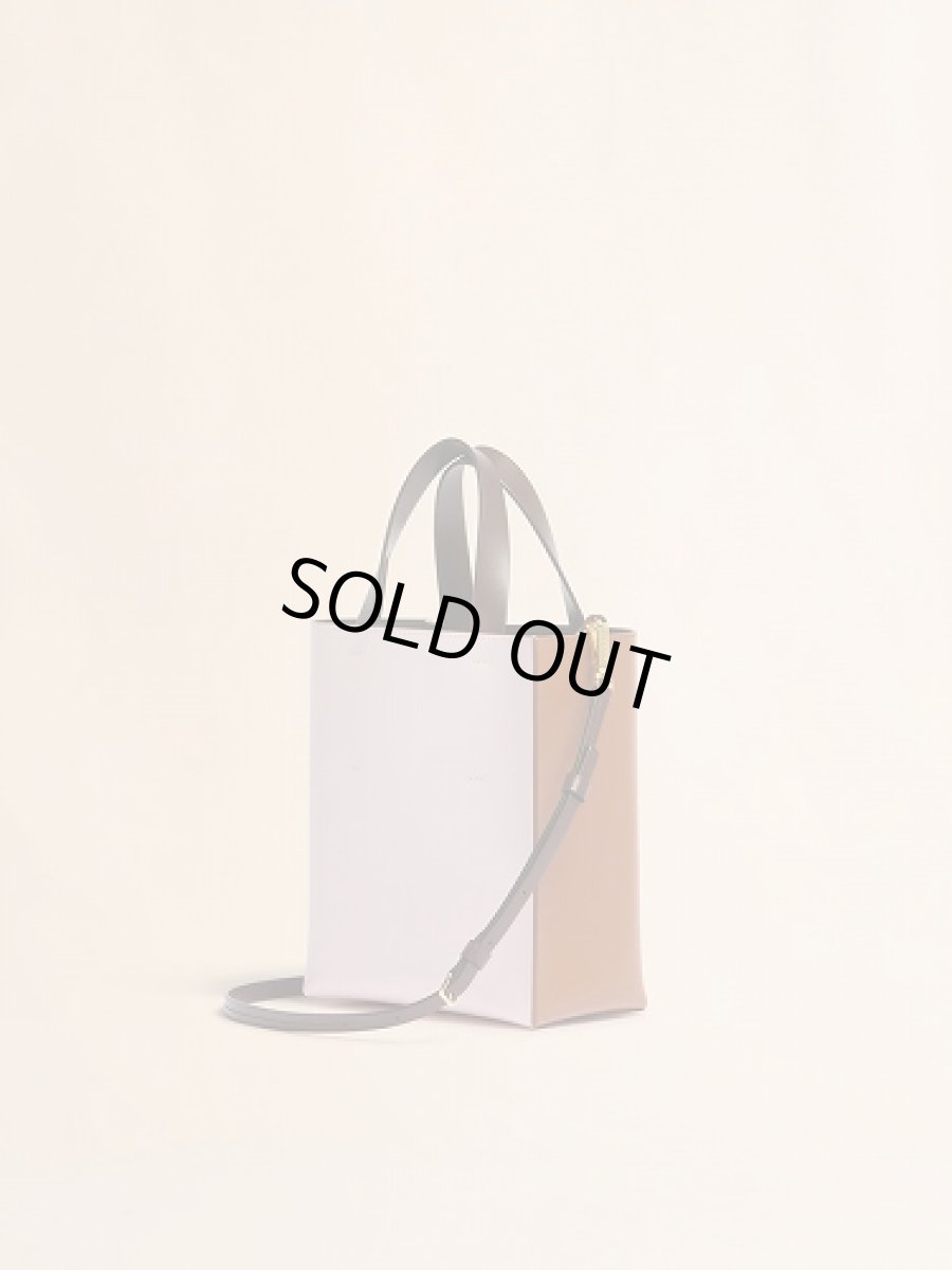 画像3: MARNI ライトブラウン、ピンク＆ダークブラウン レザー製  Museo ミニバッグ (3)