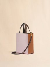 画像5: MARNI ライトブラウン、ピンク＆ダークブラウン レザー製  Museo ミニバッグ (5)