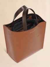 画像3: MARNI ライトブラウン、ピンク＆ダークブラウン レザー製  Museo ミニバッグ (3)