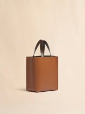 画像1: MARNI ライトブラウン、ピンク＆ダークブラウン レザー製  Museo ミニバッグ (1)