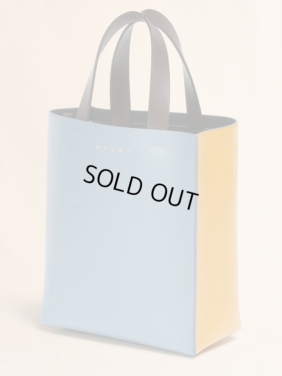 画像6: MARNI ブルー、オレンジ＆ダークブラウン レザー製 Museo ミニバッグ (6)
