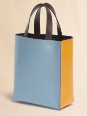 画像6: MARNI ブルー、オレンジ＆ダークブラウン レザー製 Museo ミニバッグ (6)