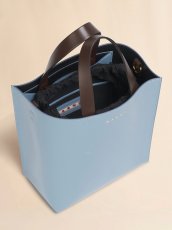 画像5: MARNI ブルー、オレンジ＆ダークブラウン レザー製 Museo ミニバッグ (5)