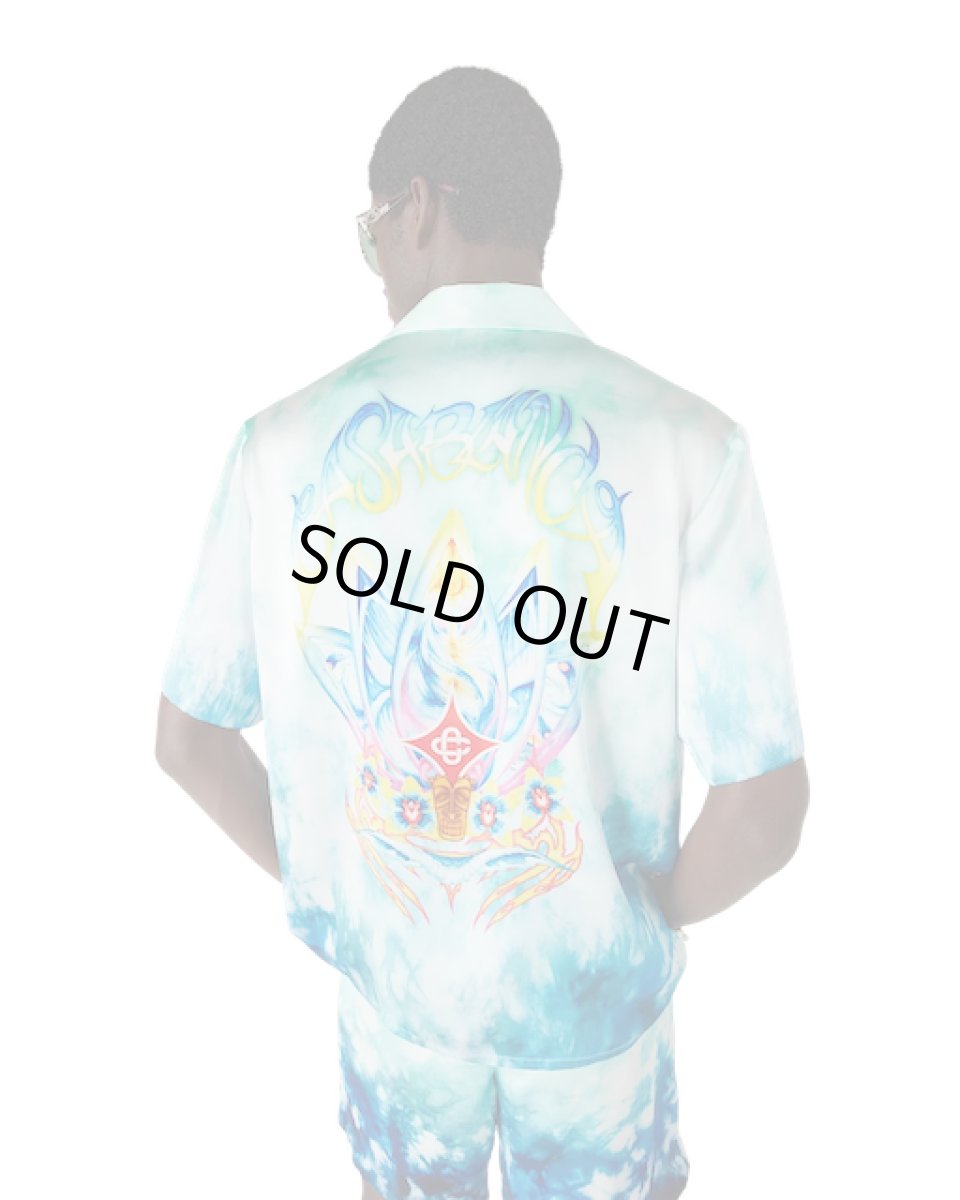 画像6: CASABLANCA　Surf Lotus Short Sleeve Silk Shirt (6)