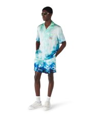 画像4: CASABLANCA　Surf Lotus Short Sleeve Silk Shirt (4)