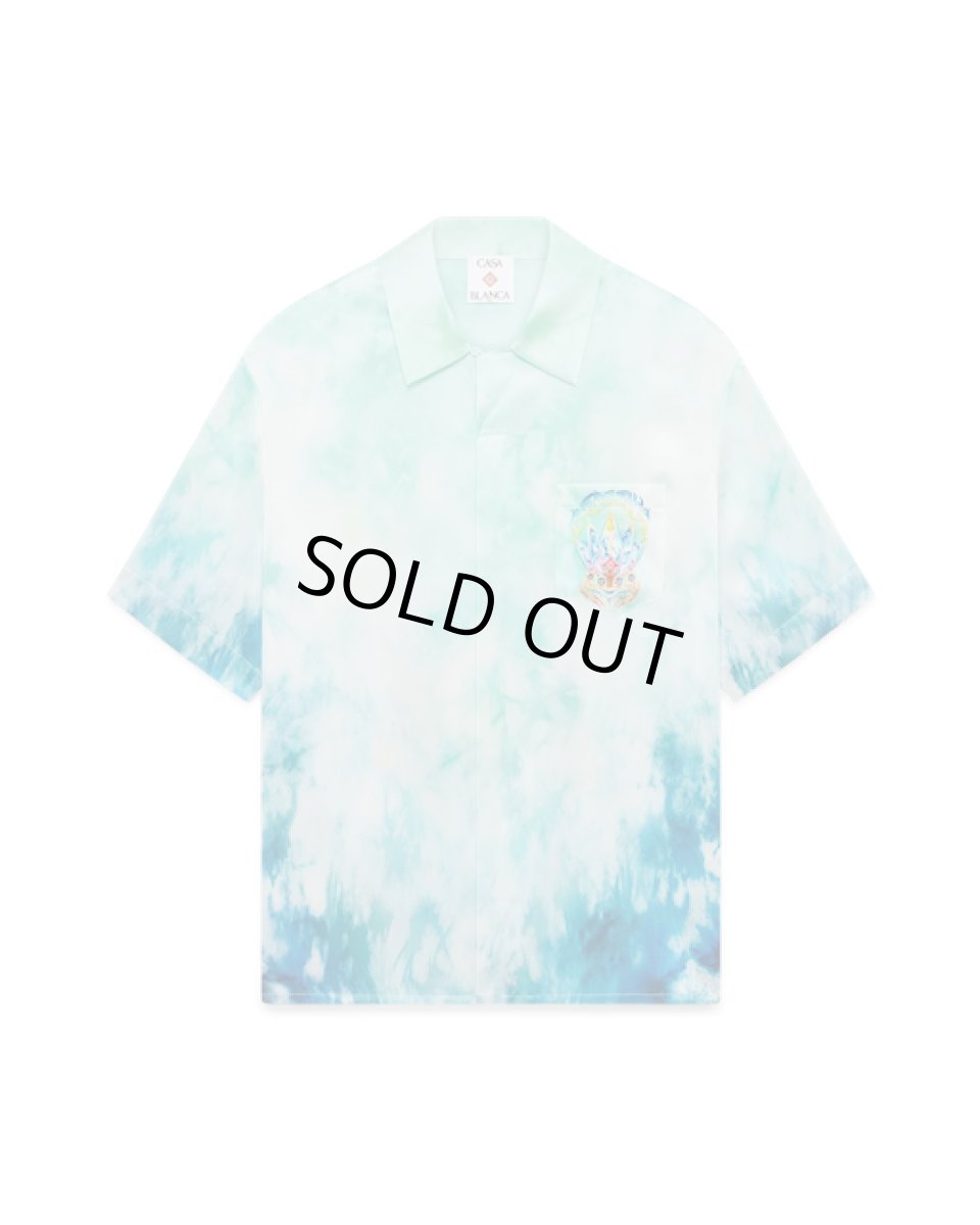 画像1: CASABLANCA　Surf Lotus Short Sleeve Silk Shirt (1)