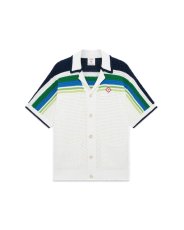 画像1: CASABLANCA　Stripe Short Sleeve Knitted Shirt (1)