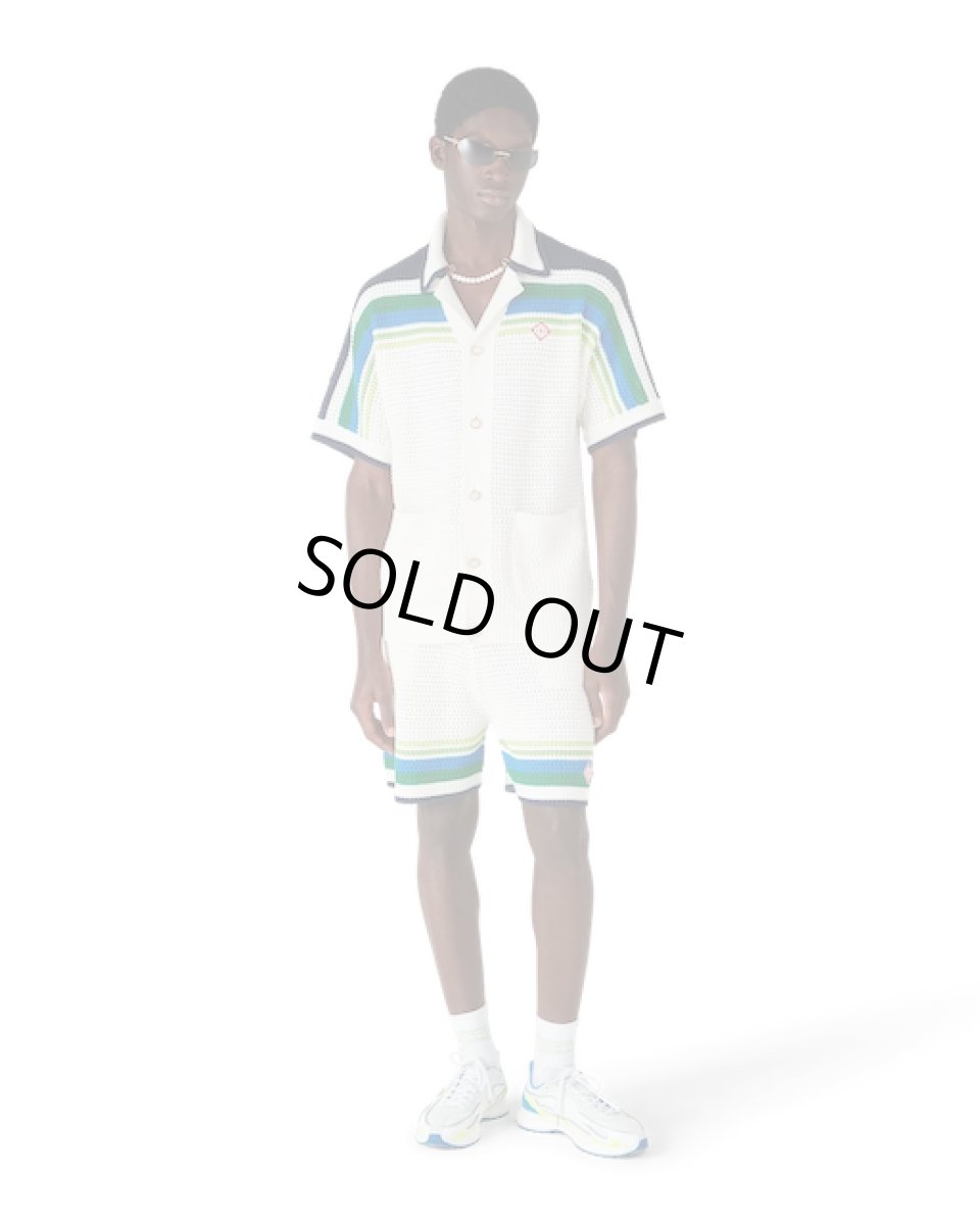 画像2: CASABLANCA　Stripe Short Sleeve Knitted Shirt (2)