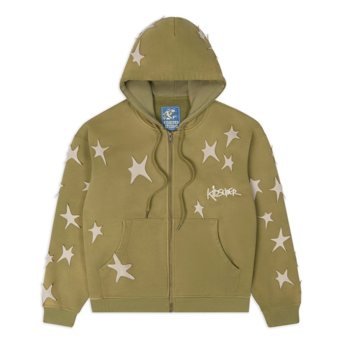 画像1: KIDSUPER Stars patchwork washed hoodie (1)