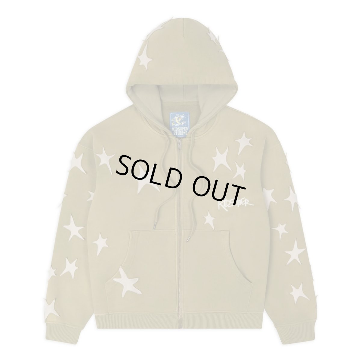画像1: KIDSUPER Stars patchwork washed hoodie (1)