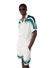 画像4: CASABLANCA　Stripe Short Sleeve Knitted Shirt (4)