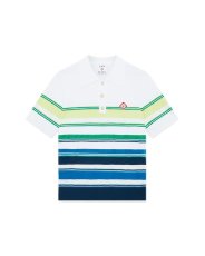 画像1: CASABLANCA　Gradient Stripe Short Sleeve Polo Shirt (1)