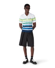 画像2: CASABLANCA　Gradient Stripe Short Sleeve Polo Shirt (2)
