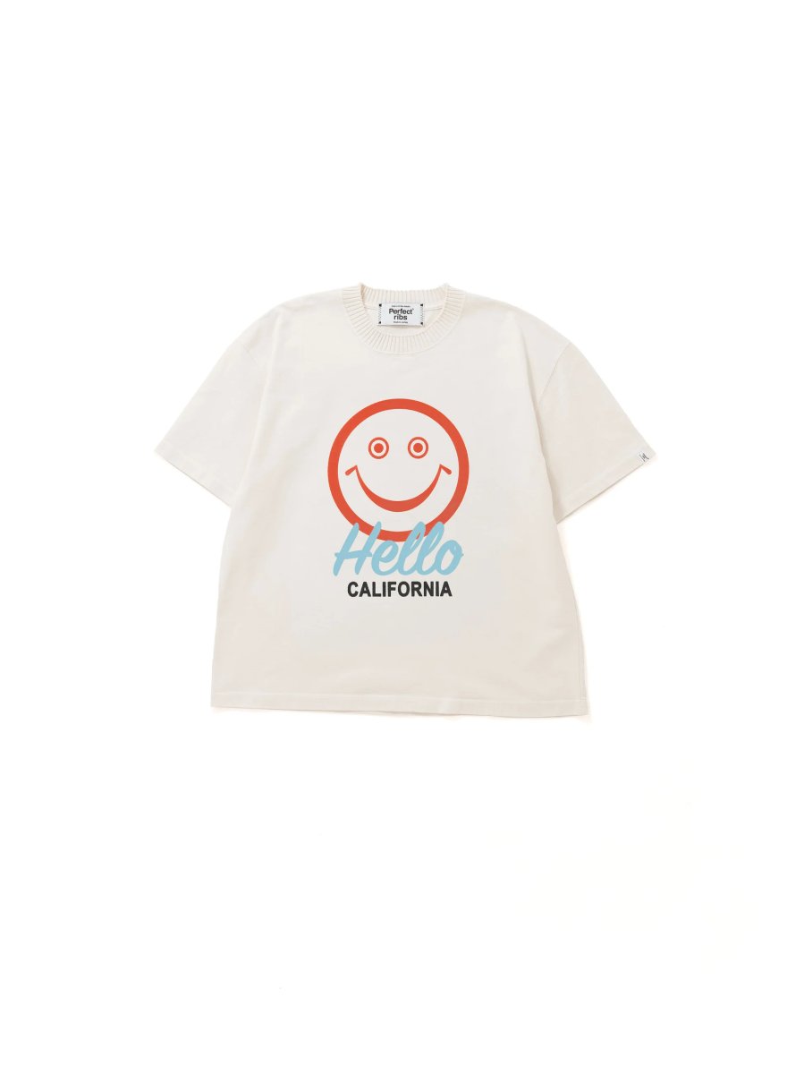 画像1: 【Perfect ribs®︎×A LOVE MOVEMENT】Helllo CALFOLNIA / Basic Short Sleeve T Shirts (1)