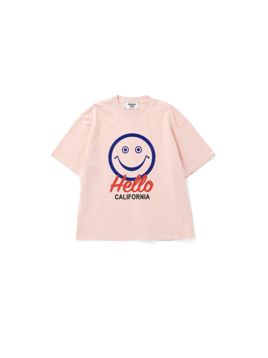 画像1: 【Perfect ribs®︎×A LOVE MOVEMENT】Helllo CALFOLNIA / Basic Short Sleeve T Shirts (1)