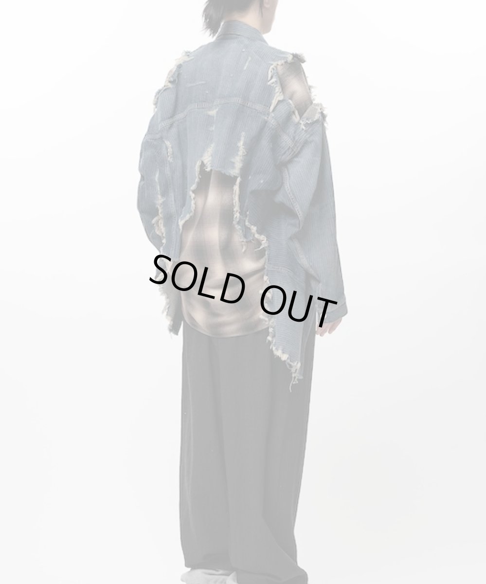 画像5: Maison MIHARA YASUHIRO　Check Shirt Layered Denim Jacket (5)