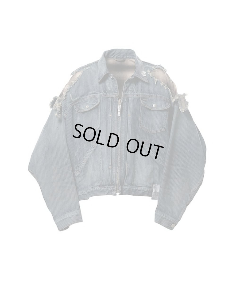 画像1: Maison MIHARA YASUHIRO　Check Shirt Layered Denim Jacket (1)