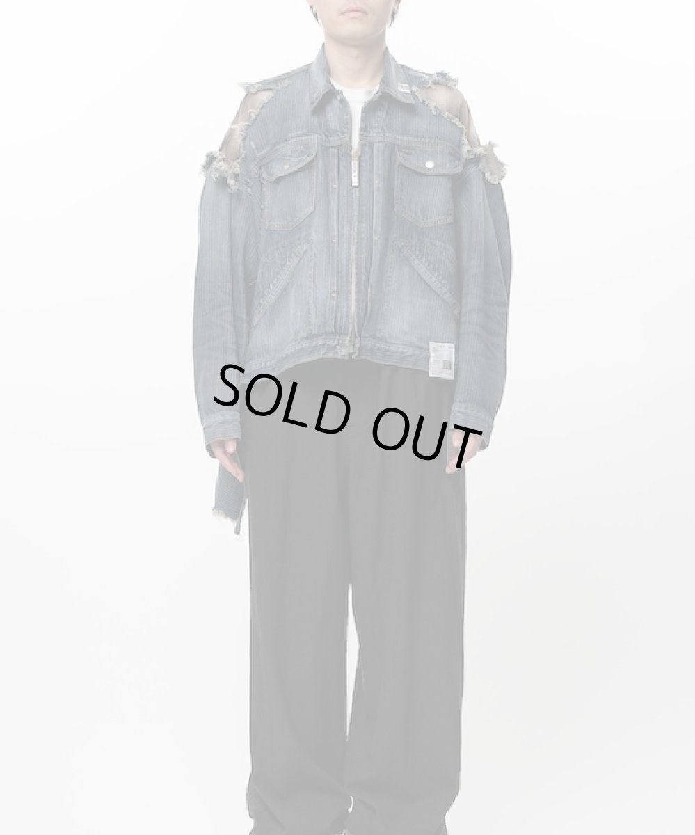 画像3: Maison MIHARA YASUHIRO　Check Shirt Layered Denim Jacket (3)
