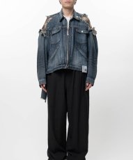 画像3: Maison MIHARA YASUHIRO　Check Shirt Layered Denim Jacket (3)