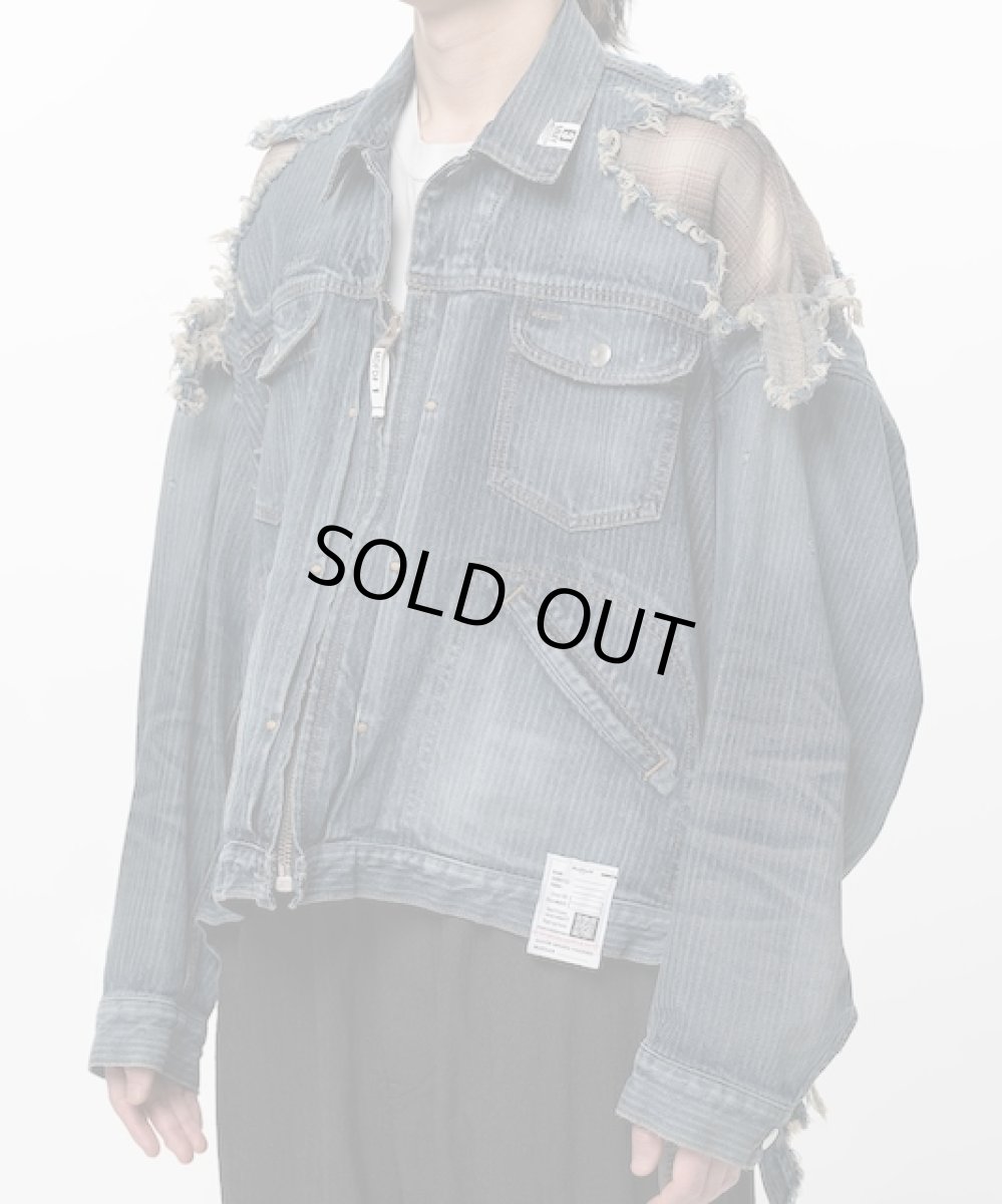 画像6: Maison MIHARA YASUHIRO　Check Shirt Layered Denim Jacket (6)