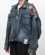 画像6: Maison MIHARA YASUHIRO　Check Shirt Layered Denim Jacket (6)