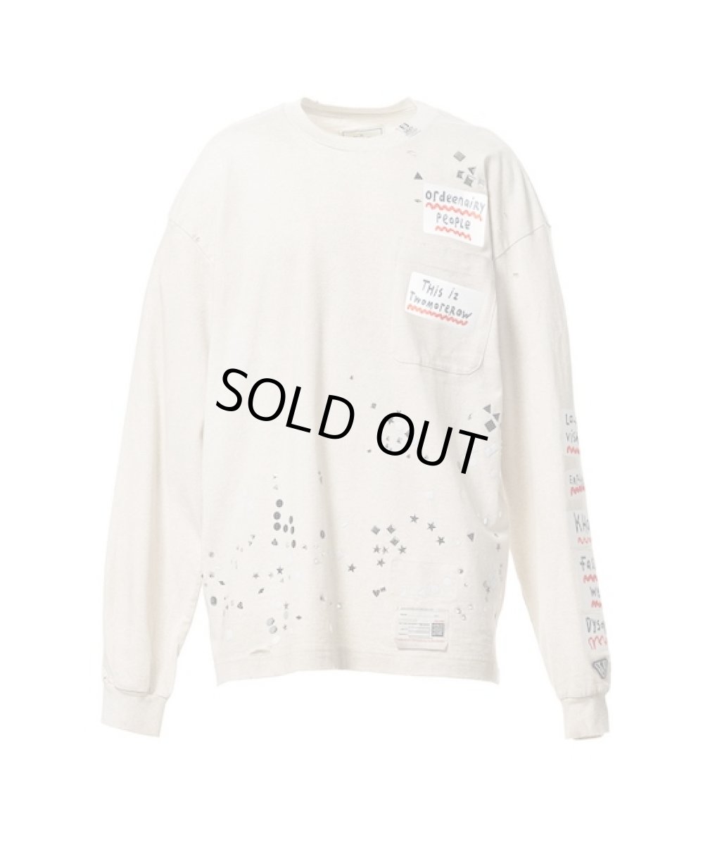 画像1: Maison MIHARA YASUHIRO　Embellished Sticker Long Sleeve T-shirt (1)