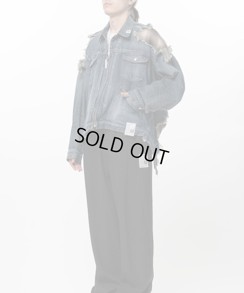 画像4: Maison MIHARA YASUHIRO　Check Shirt Layered Denim Jacket (4)