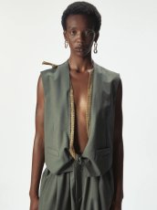 画像2: MAGLIANO Dawn Knotted Vest Dollar Green (2)