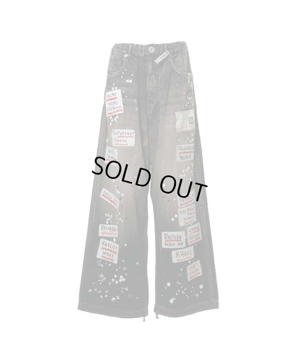 画像1: Maison MIHARA YASUHIRO　Embellished Sticker Denim Pants (1)