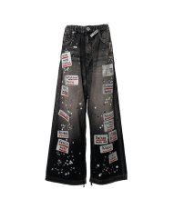 画像1: Maison MIHARA YASUHIRO　Embellished Sticker Denim Pants (1)