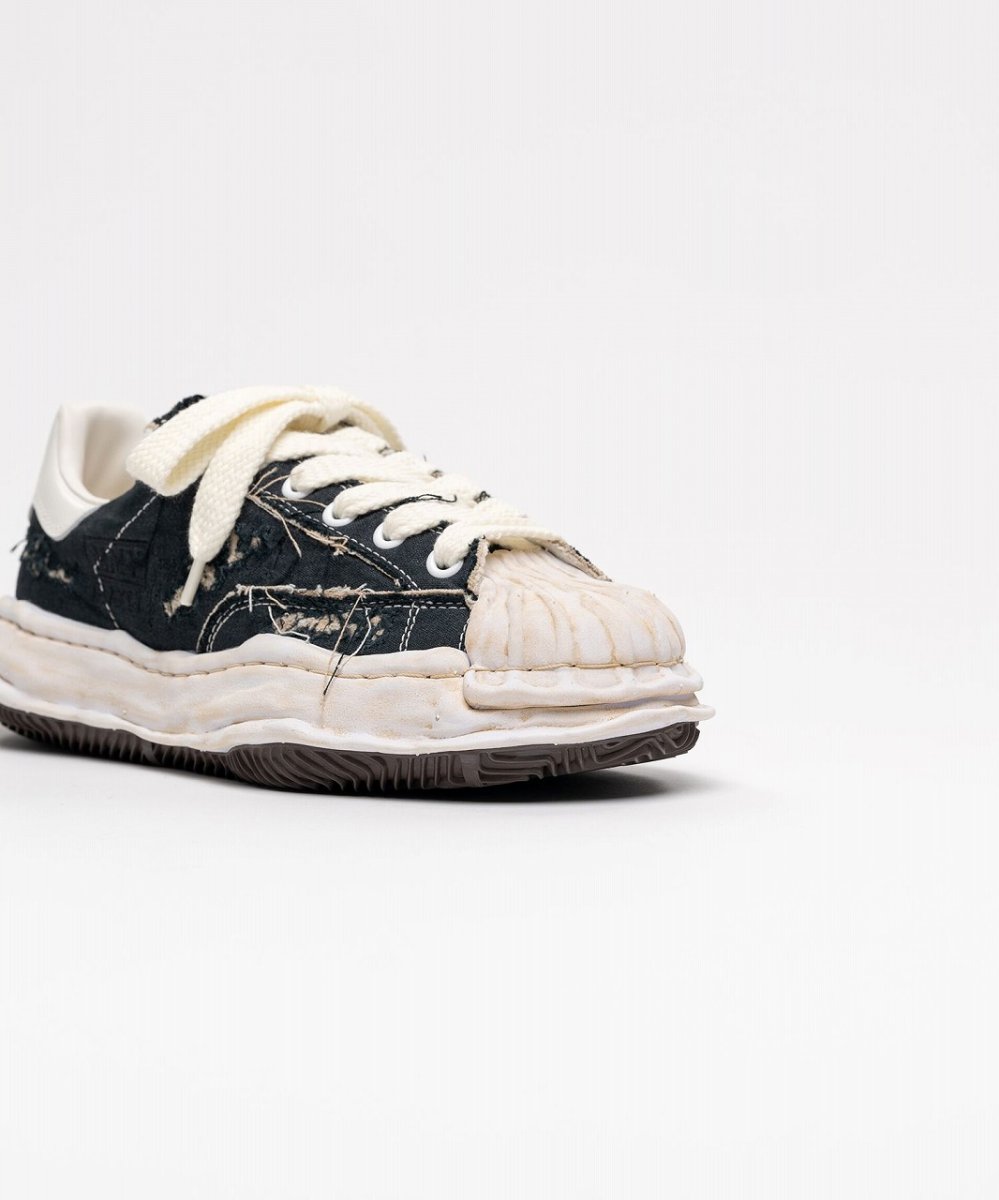 画像3: maison MIHARA YASUHIRO "BLAKEY" OG Sole Ripped Overdye Canvas Low-top Sneaker(A16FW729) (3)