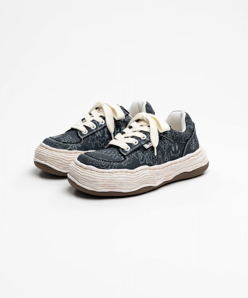 画像3: maison MIHARA YASUHIRO "OLIVER" OG Sole Graffiti Printed Canvas Low-top Sneaker(A16FW705) (3)