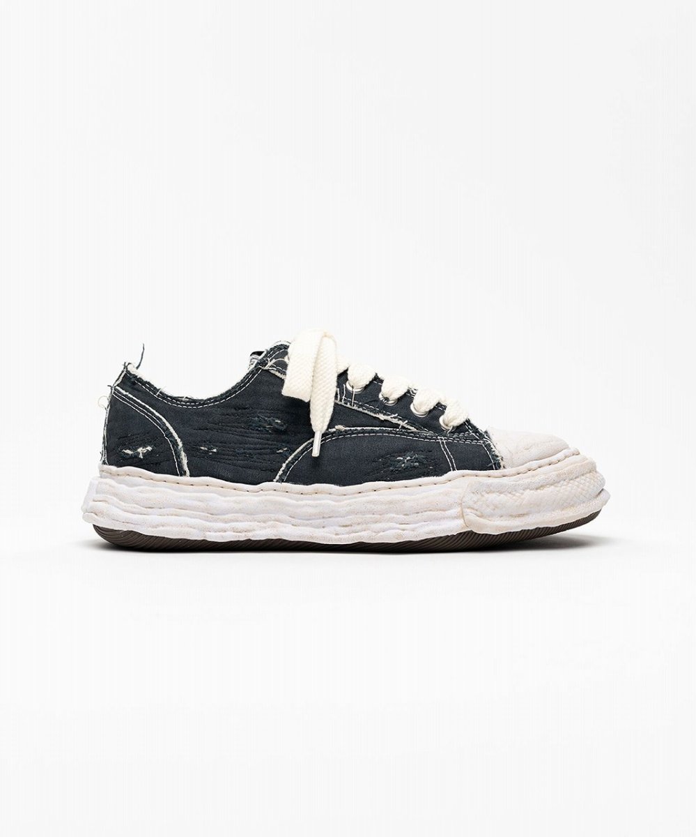 画像1: maison MIHARA YASUHIRO "PETERSON23" OG Sole Ripped Overdye Canvas Low-top Sneaker(A15FW723) (1)