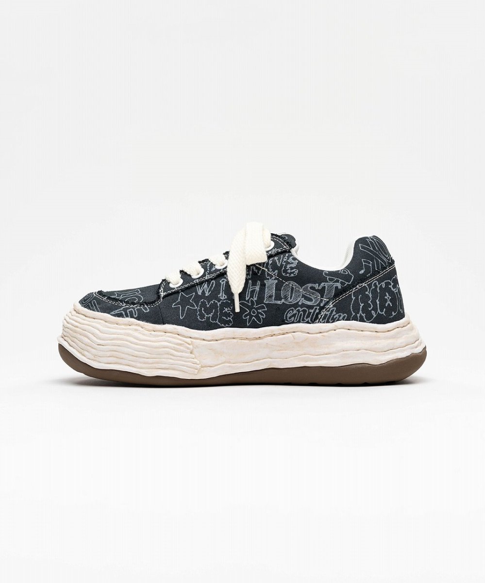 画像2: maison MIHARA YASUHIRO "OLIVER" OG Sole Graffiti Printed Canvas Low-top Sneaker(A16FW705) (2)