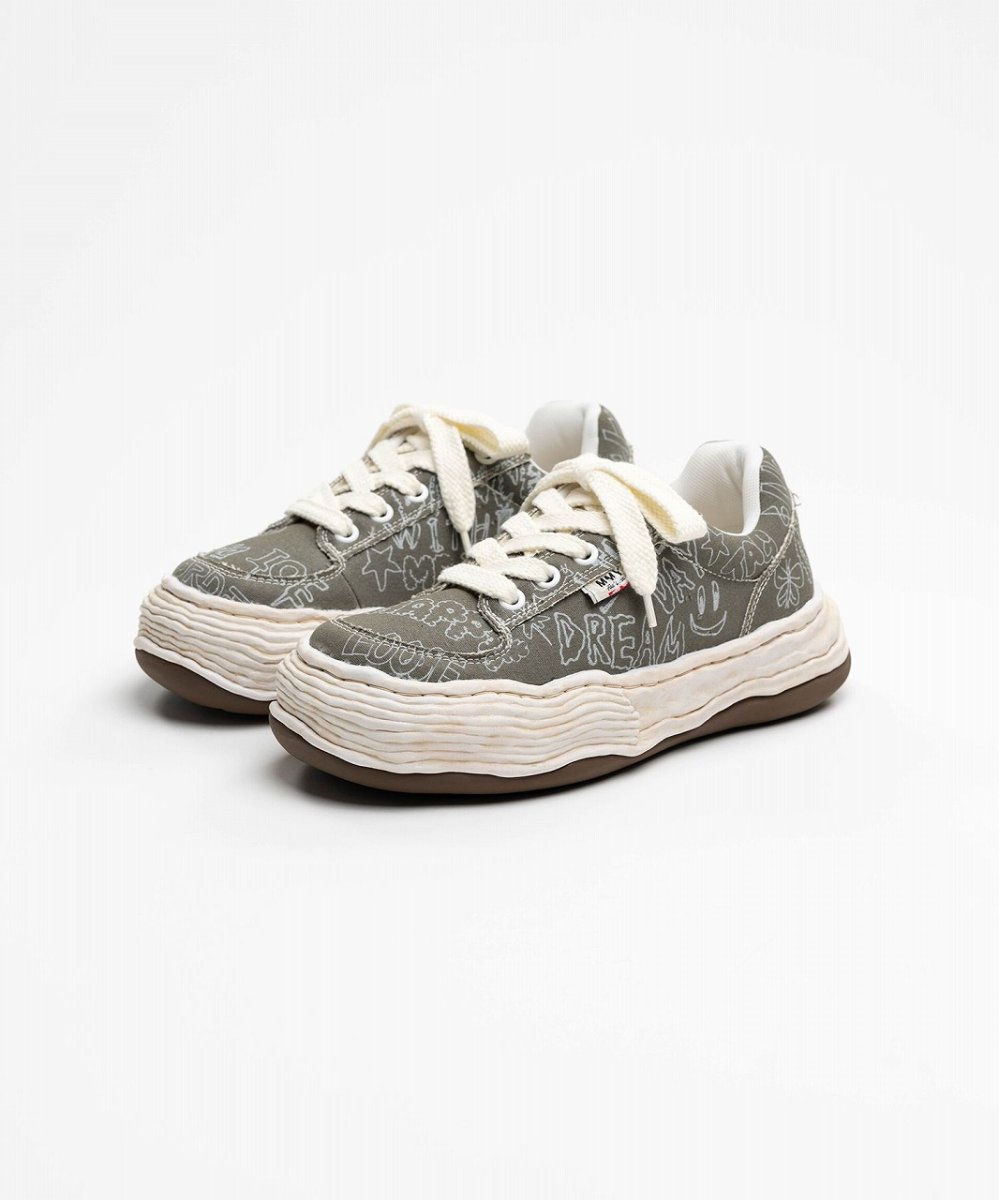 画像3: maison MIHARA YASUHIRO "OLIVER" OG Sole Graffiti Printed Canvas Low-top Sneaker(A16FW705) (3)