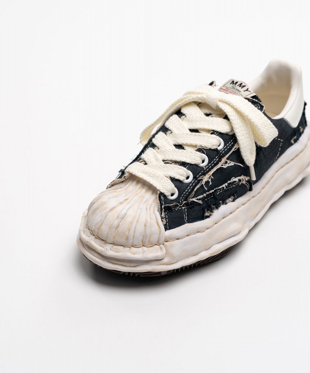 画像4: maison MIHARA YASUHIRO "BLAKEY" OG Sole Ripped Overdye Canvas Low-top Sneaker(A16FW729) (4)