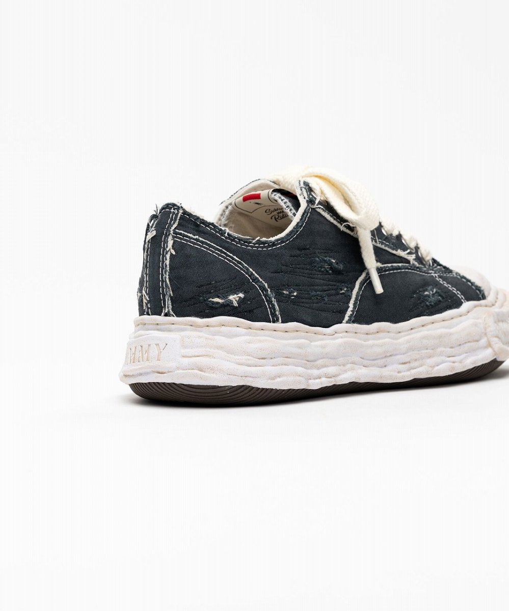 画像5: maison MIHARA YASUHIRO "PETERSON23" OG Sole Ripped Overdye Canvas Low-top Sneaker(A15FW723) (5)