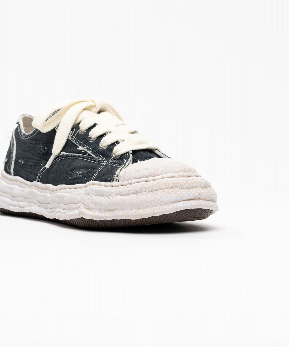 画像3: maison MIHARA YASUHIRO "PETERSON23" OG Sole Ripped Overdye Canvas Low-top Sneaker(A15FW723) (3)