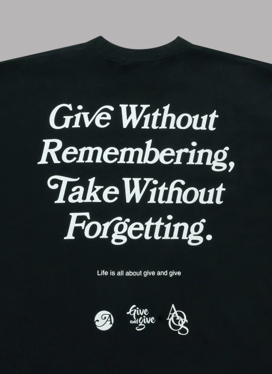画像4: ALWAYS OUT OF STOCK  GIVE WITHOUT REMEMBERING S/S TEE-BLACK (4)