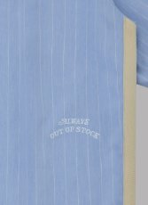 画像4: ALWAYS OUT OF STOCK  SIDE STRIPE OPEN COLLAR LINEN SHIRT-SAX (4)