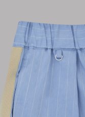 画像4: ALWAYS OUT OF STOCK　SIDE STRIPE LINEN TUCKED SHORTS-SAX (4)