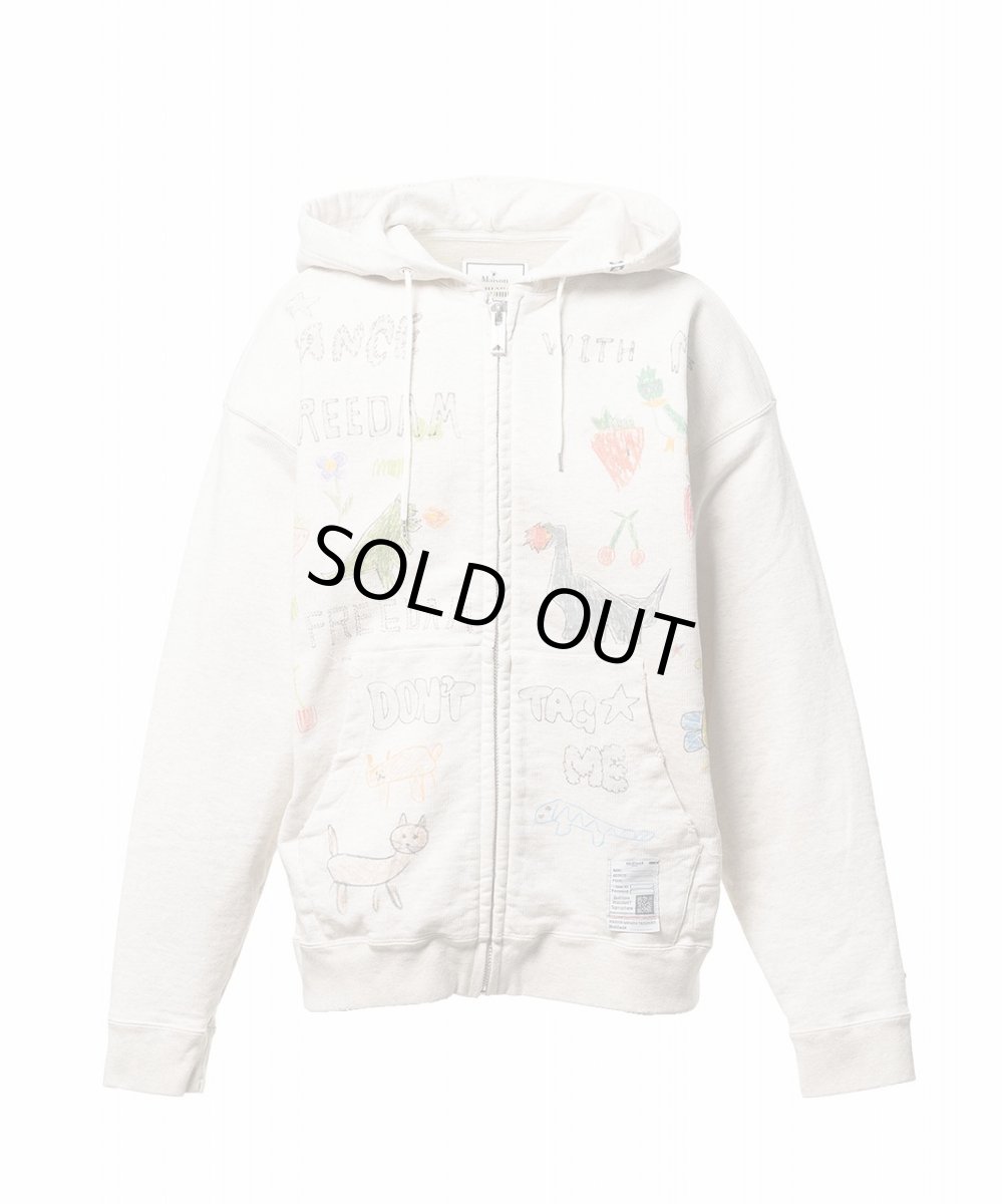 画像1: Maison MIHARA YASUHIRO Kids Doodle Printed Zip-up Hoodie (1)