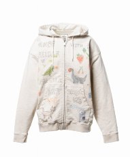 画像1: Maison MIHARA YASUHIRO Kids Doodle Printed Zip-up Hoodie (1)