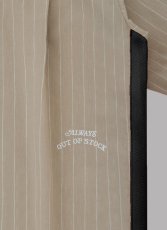 画像4: ALWAYS OUT OF STOCK  SIDE STRIPE OPEN COLLAR LINEN SHIRT-BEIGE (4)