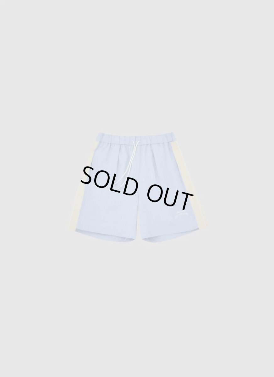 画像1: ALWAYS OUT OF STOCK　SIDE STRIPE LINEN TUCKED SHORTS-SAX (1)