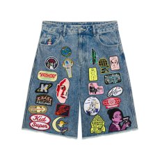 画像1: KIDSUPER Patches Denim Long Short (1)