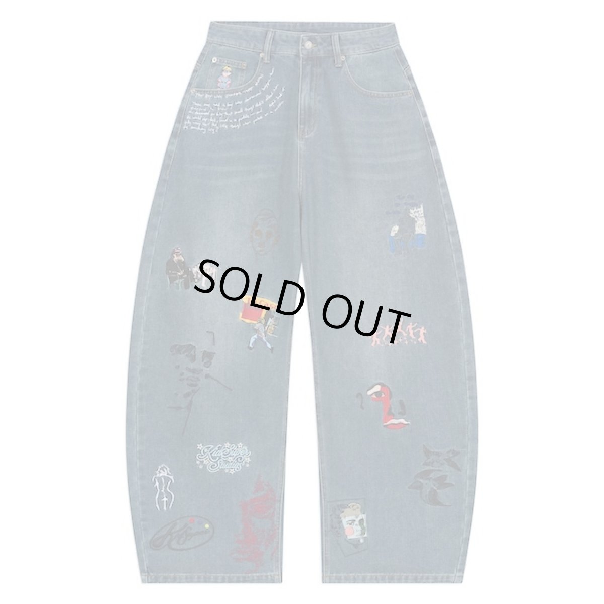 画像1: KIDSUPER　Embroidered Paintings Balloon Pants (1)