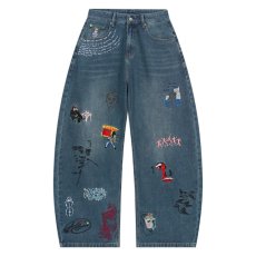 画像1: KIDSUPER　Embroidered Paintings Balloon Pants (1)