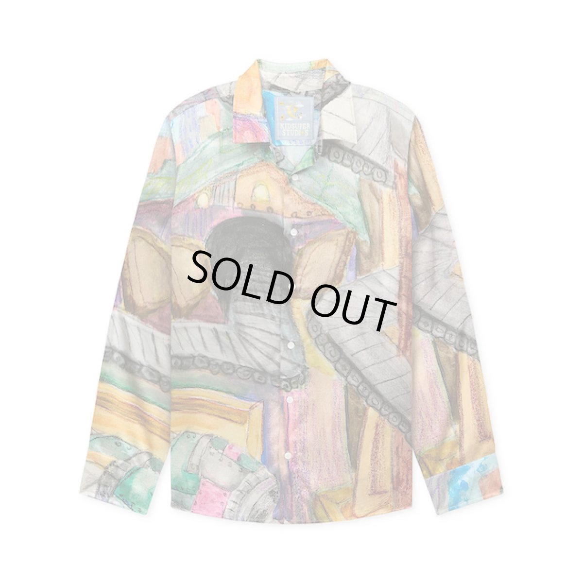 画像1: KIDSUPER  Book Page Tunnel Silk Shirt (1)