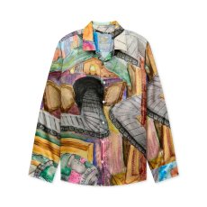 画像1: KIDSUPER  Book Page Tunnel Silk Shirt (1)